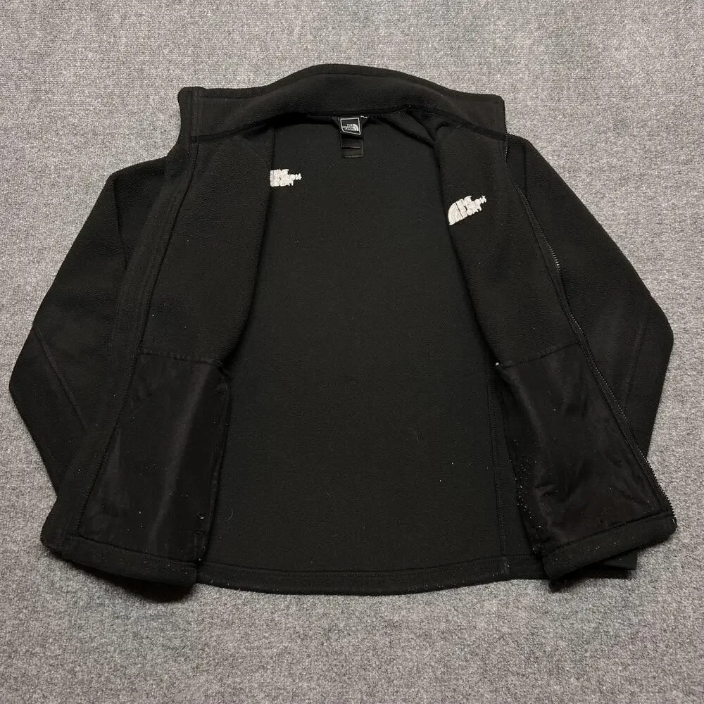 The North Face Fleece Jacket Mens Small Black Full Zip Collared Pockets Warm